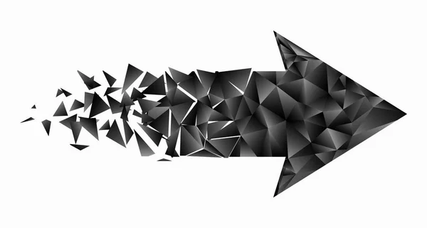 Logo Flecha Triangular Negra Ilustración Abstracta Del Vector Eps10 — Vector de stock