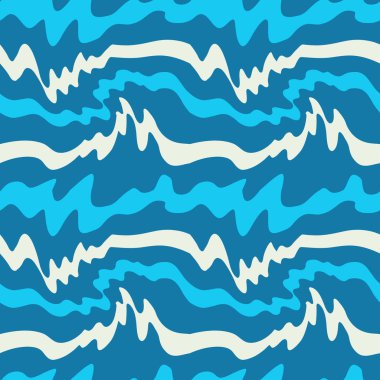 Dalgalar ile Seamless modeli. Vektör arka plan Eps10