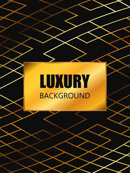 Luxus Szórólap Brossúra Card Design Fekete Arany Háttér Eps10 — Stock Vector