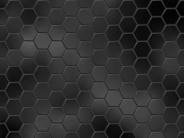 Fundo Geométrico Preto Abstrato Com Hexágonos Vector Ilustratio Eps10 — Vetor de Stock