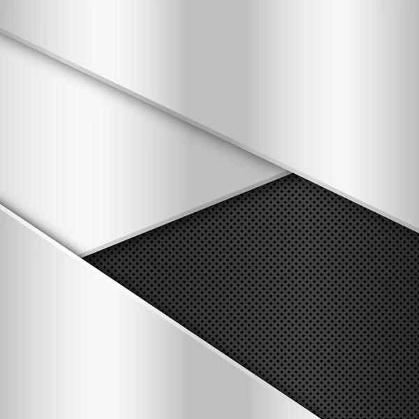 Stříbrné Černé Kovové Pozadí Abstraktní Vektorová Ilustrace Eps10 — Stockový vektor
