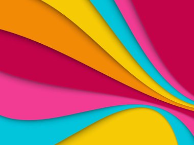 Kağıt kesiği, dalgalı geometrik arka plan. Vektör illüstrasyonu EPS10