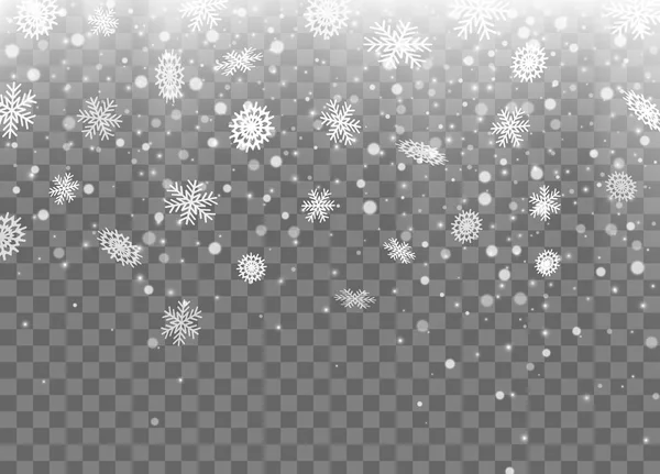 Neve Caduta Fiocchi Neve Natale Capodanno Sfondo Illustrazione Vettoriale Eps10 — Vettoriale Stock