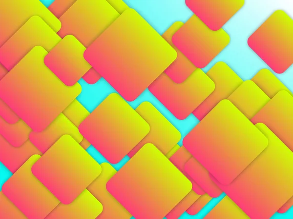 正方形のカラフルな幾何学的な背景 抽象的なベクトル イラスト Eps10 — ストックベクタ