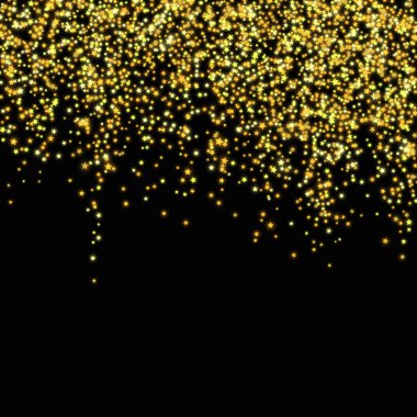 Altın glitter sabit yıldız. Soyut vektör çizim