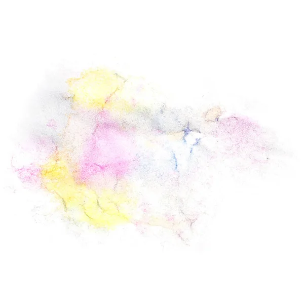 Salpicadura de acuarela colorida aislada abstracta. Ilustración vectorial — Vector de stock