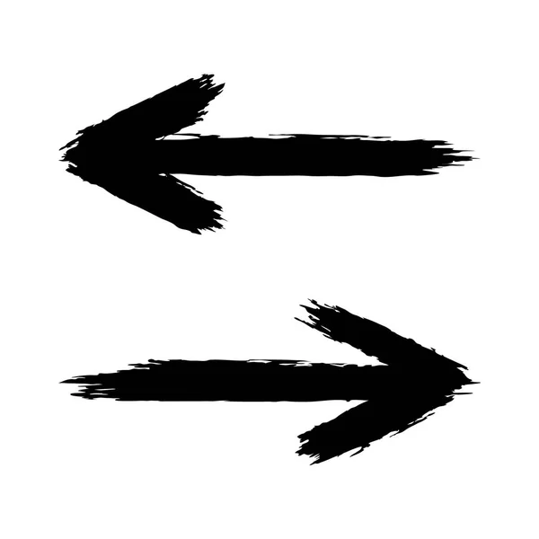 Ručně kreslené šipky. Grunge texturu. vektorové ilustrace — Stockový vektor