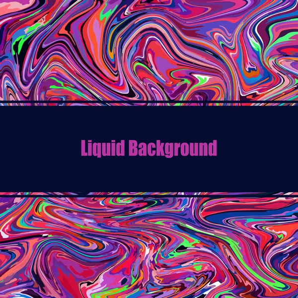 Fond liquide coloré abstrait. Effet tourbillon. Illustration vectorielle — Image vectorielle