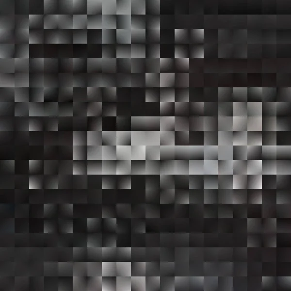 Černé a bílé geometrické pozadí s čtverci. Vektorová ilustrace — Stockový vektor