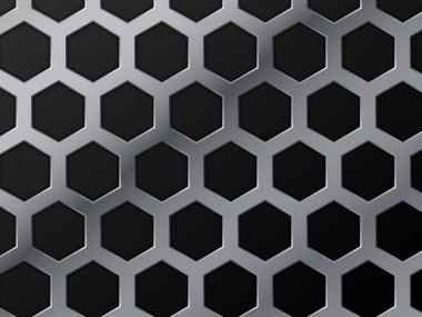 Metal doku arka planı. Bal peteği geometrik desen. Vektör İllüstrasyonu