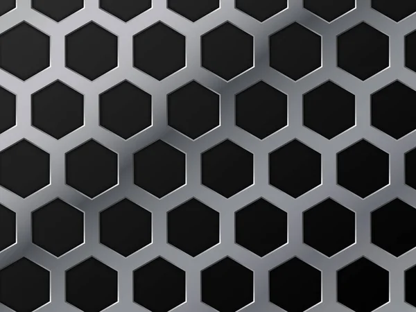 Metallstruktur bakgrund. Honeycomb geometriskt mönster. Vektor Illustration — Stock vektor