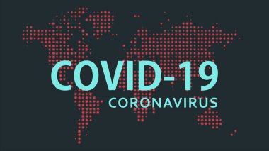 Coronavirus, COVID-19 geçmişi. Pandemik tıbbi konsept. Vektör çizimi. Dünya haritası. EPS10