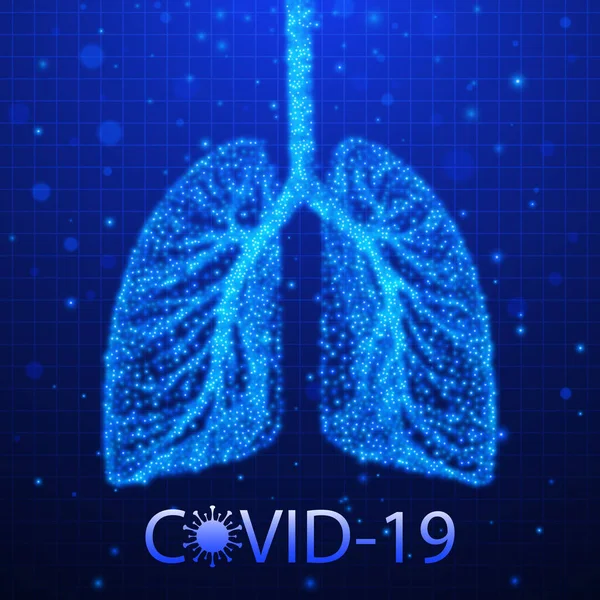 Lidské Plíce Corona Virus2020 Dýchací Systém Vektorová Ilustrace Eps10 — Stockový vektor