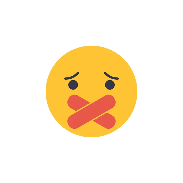Emoji Muto Icona Della Libertà Parola Censurata Illustrazione Vettoriale Eps10 — Vettoriale Stock