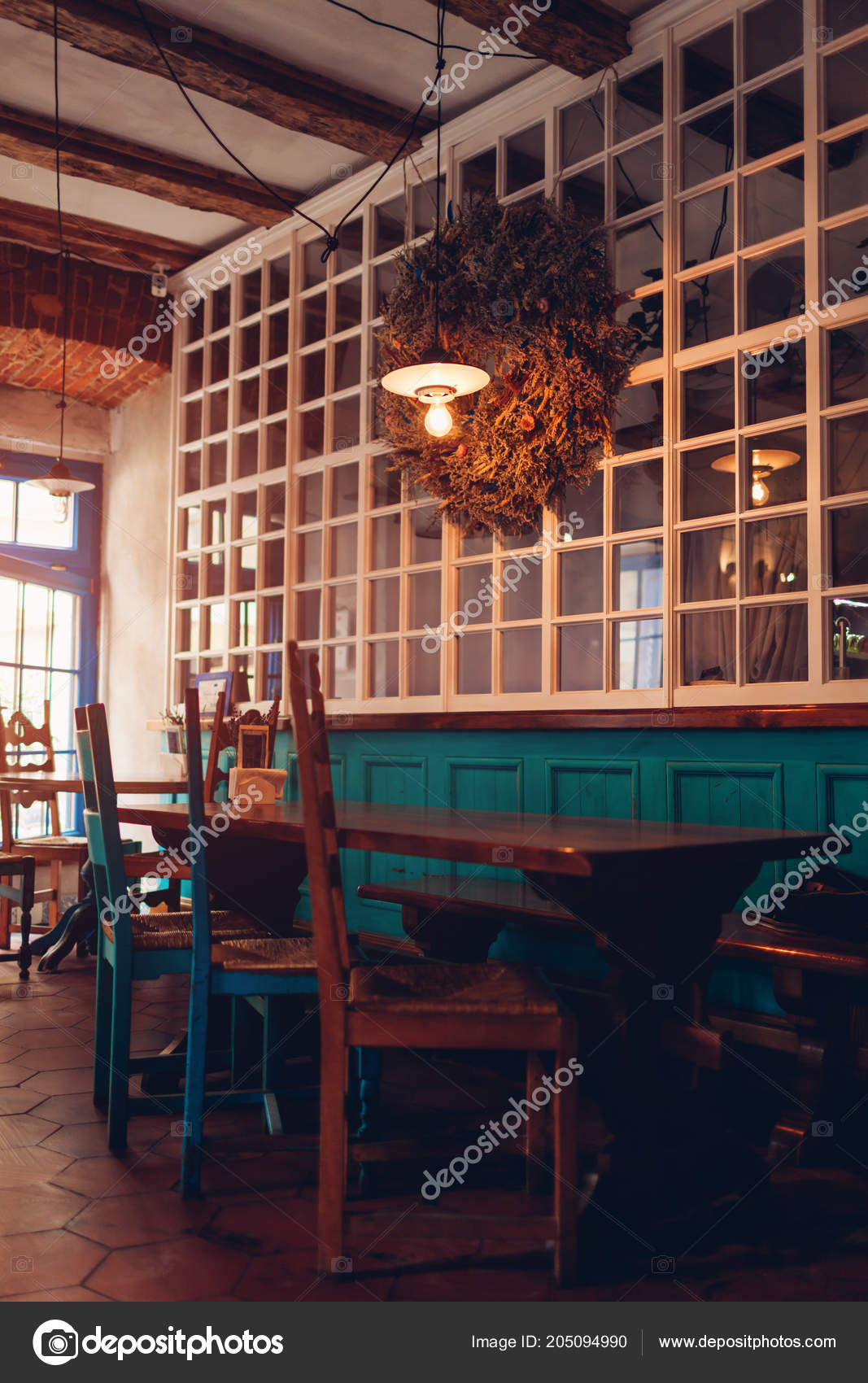 Interior Loft Bar Vintage Design Cafe Retro Style Restautant