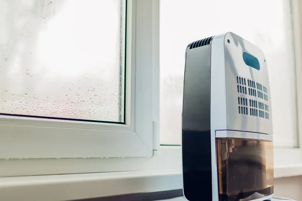 Değmek kapı aynası, nem göstergesi, uv lambası, hava Ionizer, su kabı ile ıslak pencere eserleri dehumidifier. Yakın çekim