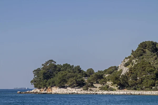 Península Zlatni Uma Bela Península Perto Rovinj Popular Entre Ciclistas — Fotografia de Stock