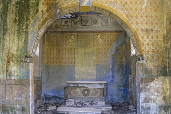 Interior Dilapidated Church Deserted Uninhabited Village Istria — Stock Photo, Image