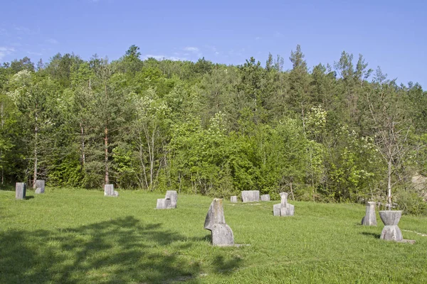 Viale Glagolitico Monumento Alla Glagolica Più Antica Scrittura Slava Dista — Foto Stock