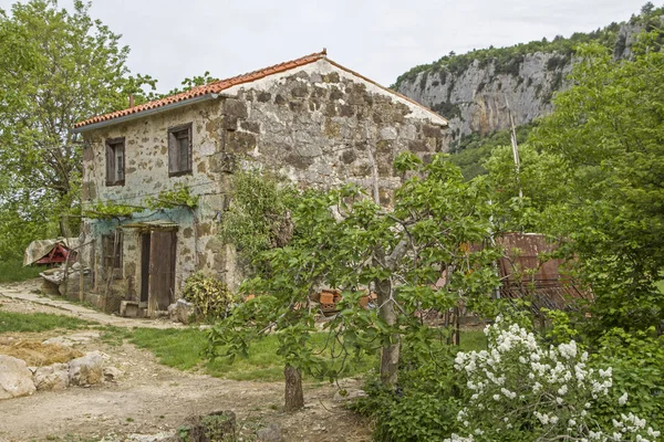 Farma Sielanka Budynek Część Górach Cicarija Północnej Istria — Zdjęcie stockowe