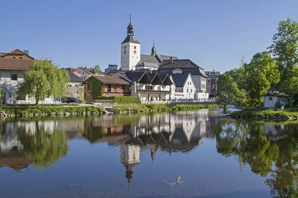 Графства Міста Regen Idyllically Розташований Березі Річки Однойменного Адміністративний Район — стокове фото