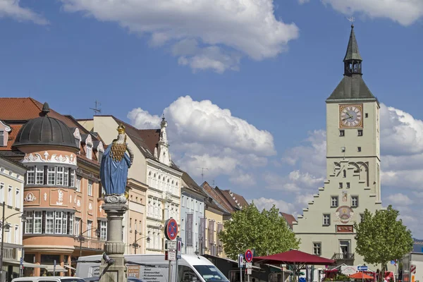 Dolnej Bawarii Powiat Miasto Deggendorf Względu Położenie Dunaju Dolinie Podnóża — Zdjęcie stockowe
