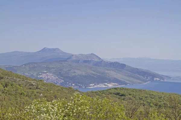 Θέα Από Koromacno Χερσόνησο Ίστρια Προς Την Κατεύθυνση Της Ucka — Φωτογραφία Αρχείου