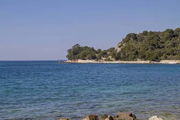 Península Zlatni Uma Bela Península Perto Rovinj Popular Entre Ciclistas — Fotografia de Stock