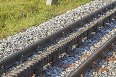 Ayrıntı görünümü - eski dişli tren Zugspitze, Almanya en yüksek noktası için al