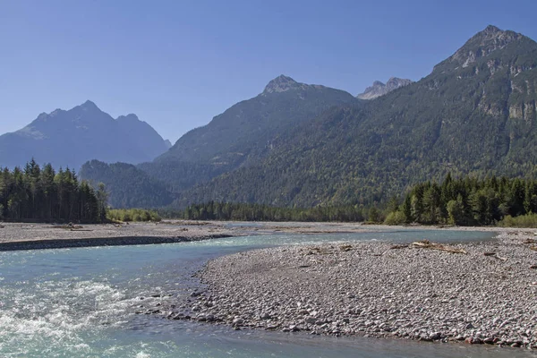 Imponente Valle Ancho Del Río Lech Tirol Fue Designado Área —  Fotos de Stock