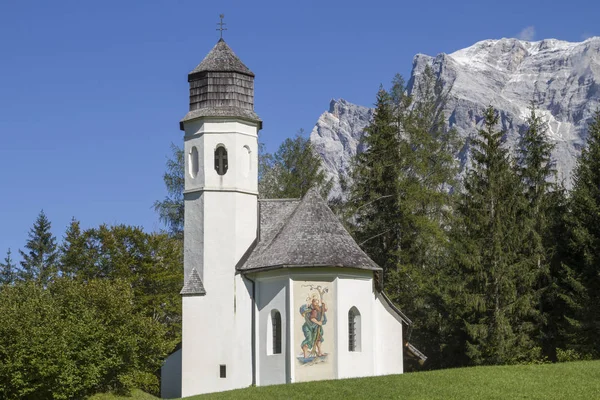 Capilla Rochus Fondo Zugspitze Fue Construido 1611 Como Una Capilla — Foto de Stock