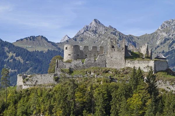 Costruito Nel 1296 Castello Ehrenberg Una Collina Sud Reutte Una — Foto Stock