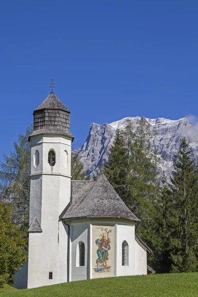 Capela Rochus Fundo Zugspitze Foi Construído 1611 Como Uma Capela — Fotografia de Stock