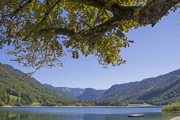 Idyllic Lake Hintersee Due Its Tranquility Relatively Few Visitors Secret — Stock Photo, Image