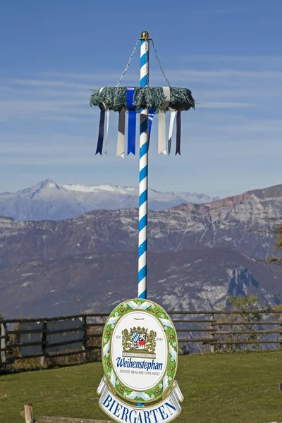Bavarian Symbol Front Panorama Adamello Group Plateau Folgaria Trentino — Stock Photo, Image