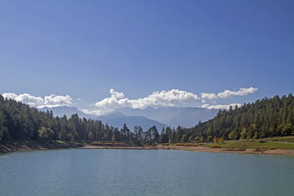 Lago Coredo Den Större Reservoaren Due Laghi Val Non Trentino — Stockfoto