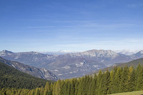Pohled Tre Cime Del Bondone Pohoří Bondone Vidět Vrcholu Monte — Stock fotografie