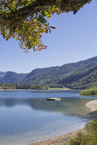 Lac Idyllique Hintersee Est Tranquillité Relativement Peu Visiteurs Aux Conseils — Photo