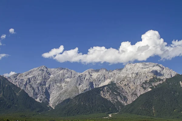 Blick Von Süden Auf Die Mächtigen Gipfel Der Miminger Bergkette — Stockfoto