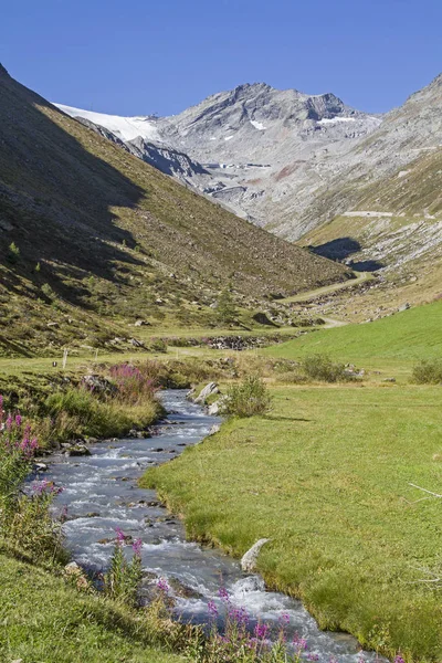 Idyllic Landscape Mountain Stream Rettenbach Valley West Soelden Oetz Valley — Stock Photo, Image