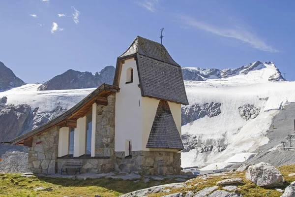 Mountain Church Far Rettenbachferner Built Grandiose High Alpine Landscape — Stock Photo, Image