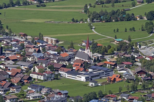 Driveway Idyllic Village Niederthai You Can Enjoy View Umhausen Oetz — Stock Photo, Image