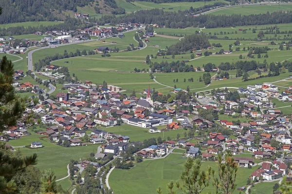 Pastoral Köyü Niederthai Yolda Görünümü Oetz Vadisi Umhausen Keyfini Çıkarabilirsiniz — Stok fotoğraf