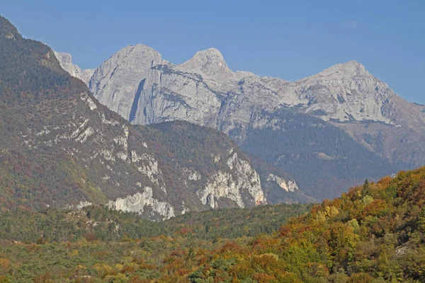 Montanhas Brenta São Grupo Montanhoso Que Apesar Sua Localização Oeste — Fotografia de Stock