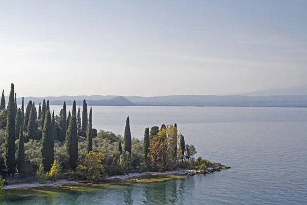 Punta San Vigilio Péninsule Dans Lac Garde — Photo