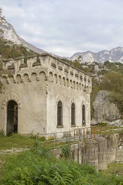 Gebouwen Van Oude Historische Elektriciteitscentrale Trentino Werden Gebouwd Monumentale Prachtige — Stockfoto
