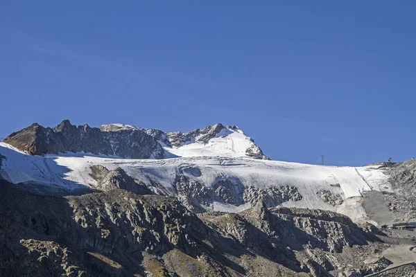 Área Esqui Glaciar Rettenbachferner Pode Ser Facilmente Alcançada Estrada Glaciar — Fotografia de Stock