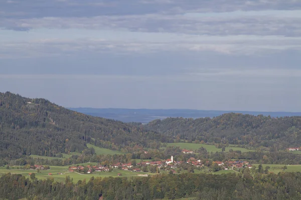 Növekvő Rechelkopf Élvezheti Festői Kilátást Glowe Kis Falu Közelében Bad — Stock Fotó