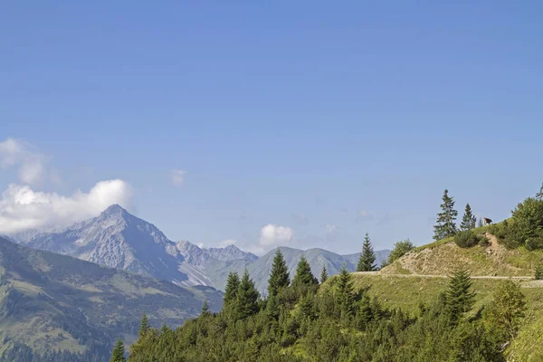 Příjezdová Cesta Bichlbacher Alm Trasa Pro Populární Horská Kola Zugspitzarena — Stock fotografie