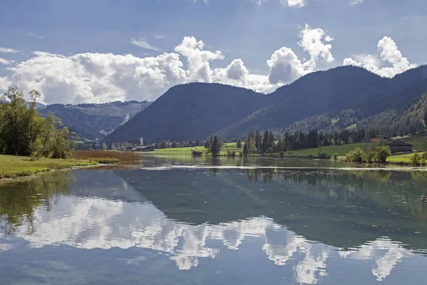 Criado Por Deslizamento Terra Pillersee Norte Hochfilzen Tirol Destino Popular — Fotografia de Stock
